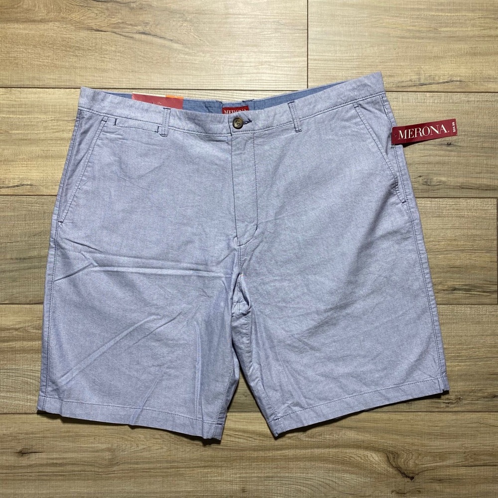Merona Mens The Club‎ Short Flat Front Size 40 Blue